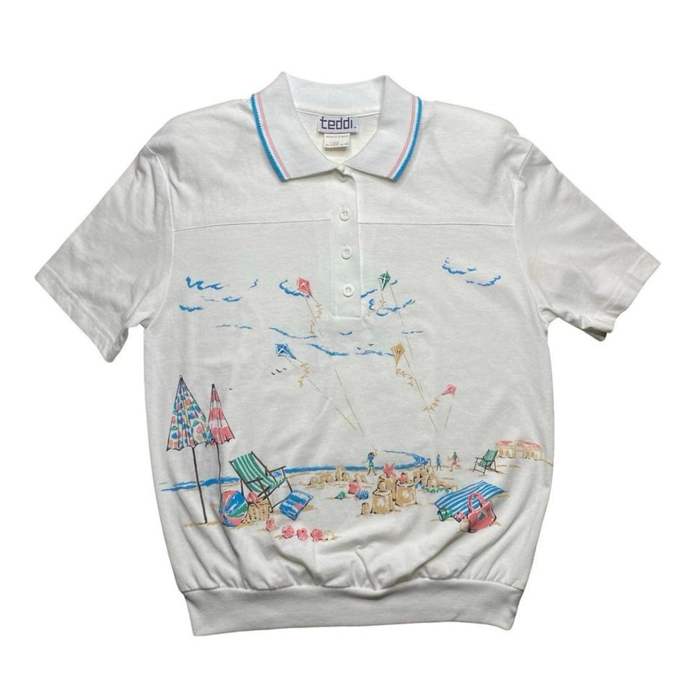 Vintage 80s 90s Women's Teddi sun beach nature top